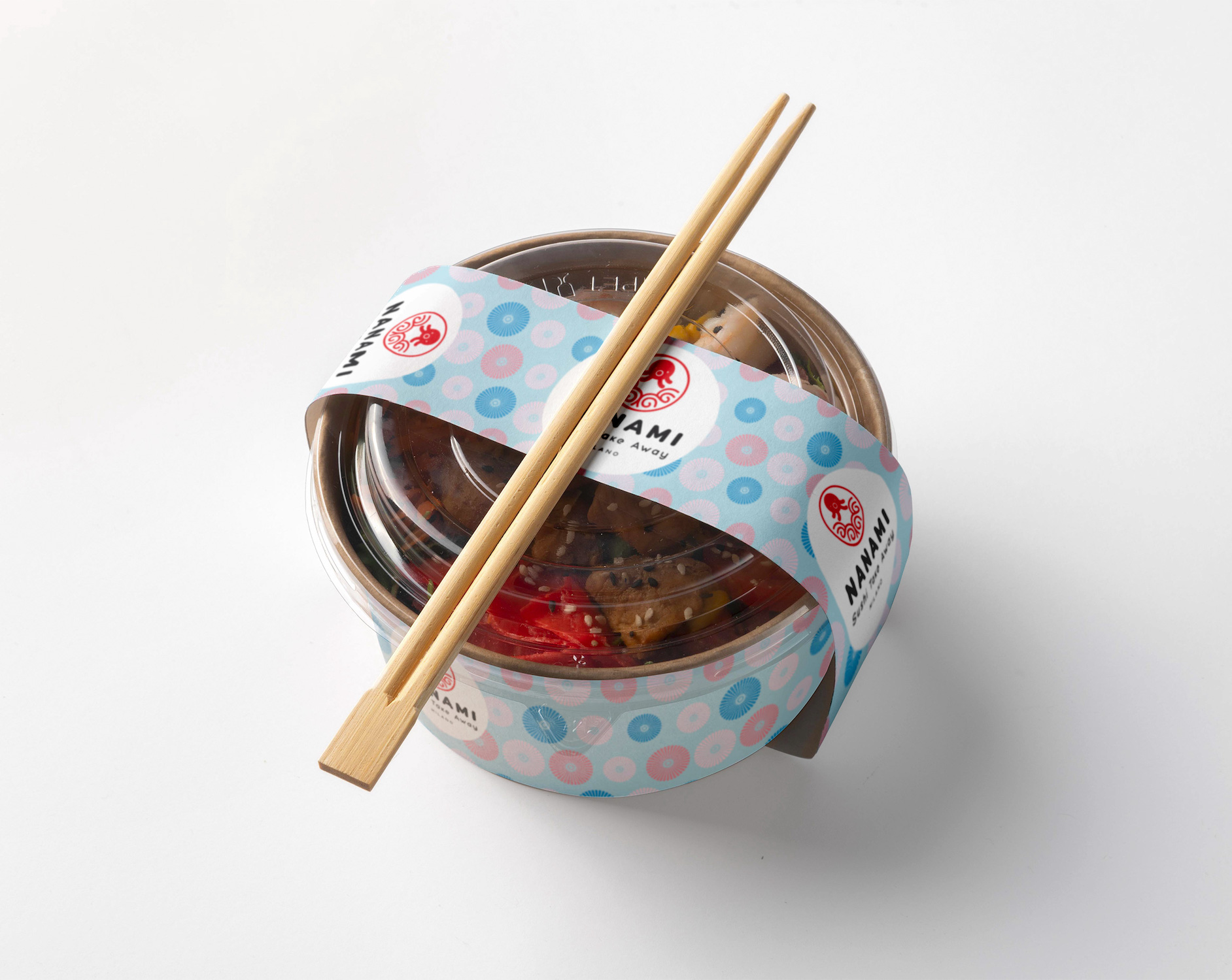Grafica coordinata packaging sushi